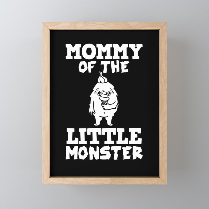 Sweet Little Monster Family Birthday Costume Framed Mini Art Print