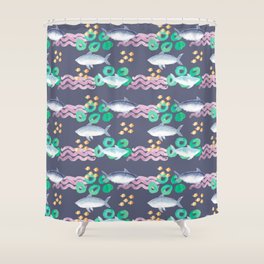 Sharks and fish Shower Curtain