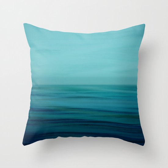 Greenish Blues Throw Pillow