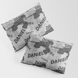 Daniel pattern in gray colors and watercolor texture Pillow Sham