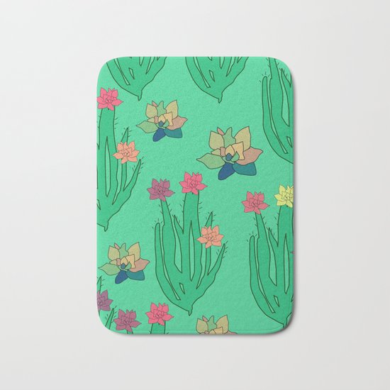 Succulents Bath Mat