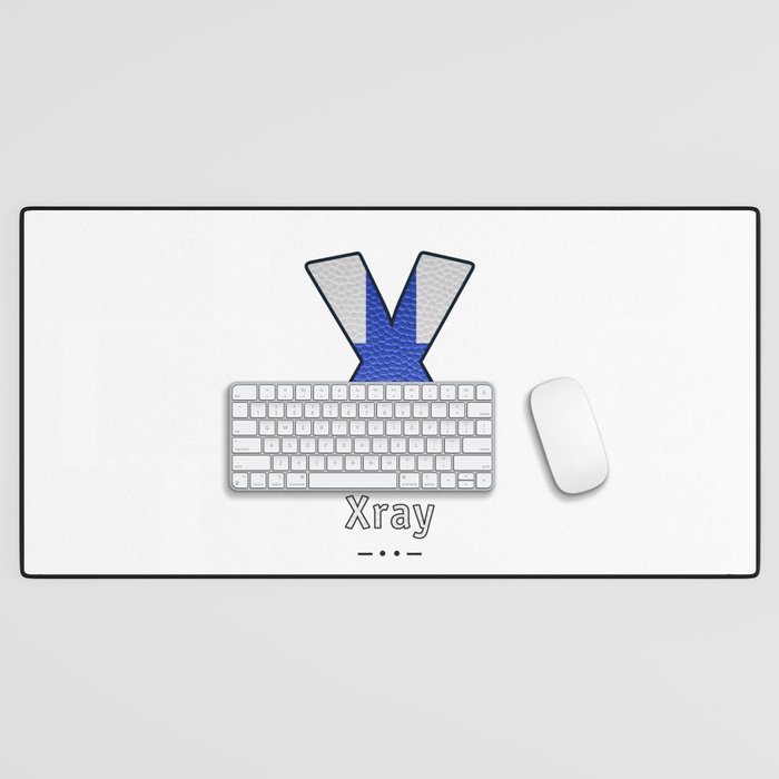 Xray - Navy Code Desk Mat