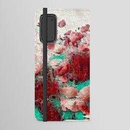 Anime summer blooming poppy field Android Wallet Case