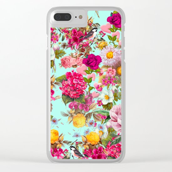 Floral Pattern Clear iPhone Case