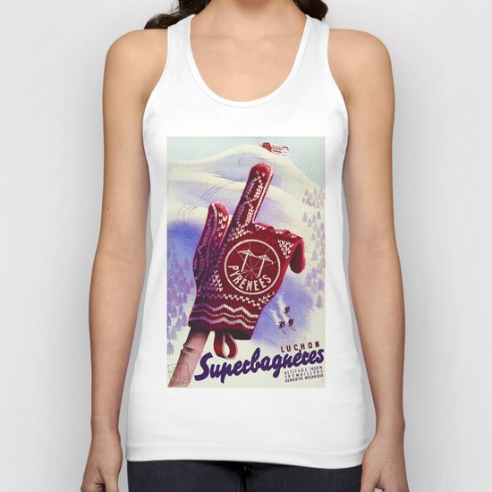Luchon France - Vintage Ski Resort Travel Unisex Tank Top