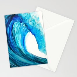 Abstract Wave Stationery Card