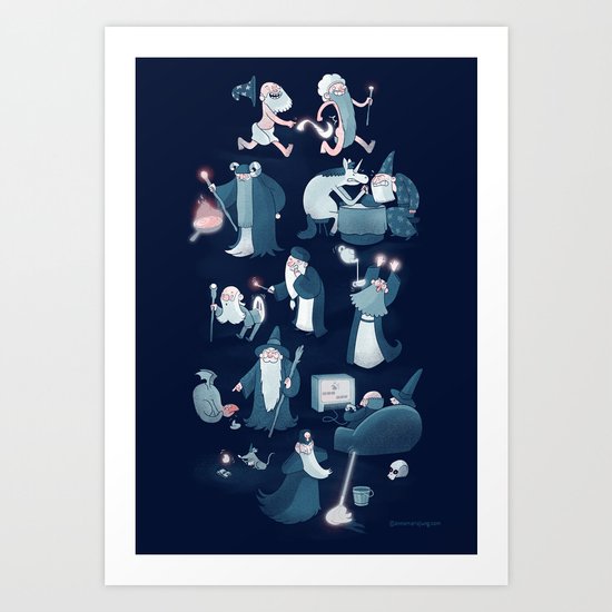 A Shared Flat for Wizards Art Print