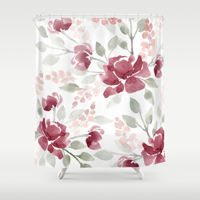 Wine colored shower curtain cheap