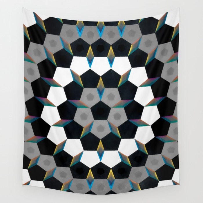Pentagonal Fracture Wall Tapestry