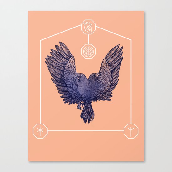 Hugin & Munin Canvas Print