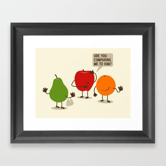 Like Apples and Oranges Framed Art Print