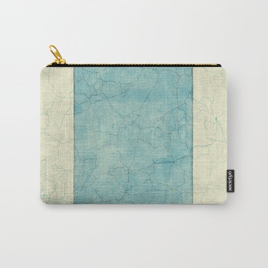 Wyoming State Map Blue Vintage Carry-All Pouch