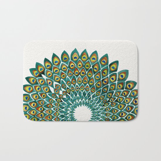 Peacock Mandala Bath Mat