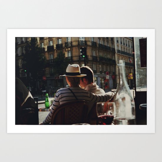 Lovers in Paris Art Print