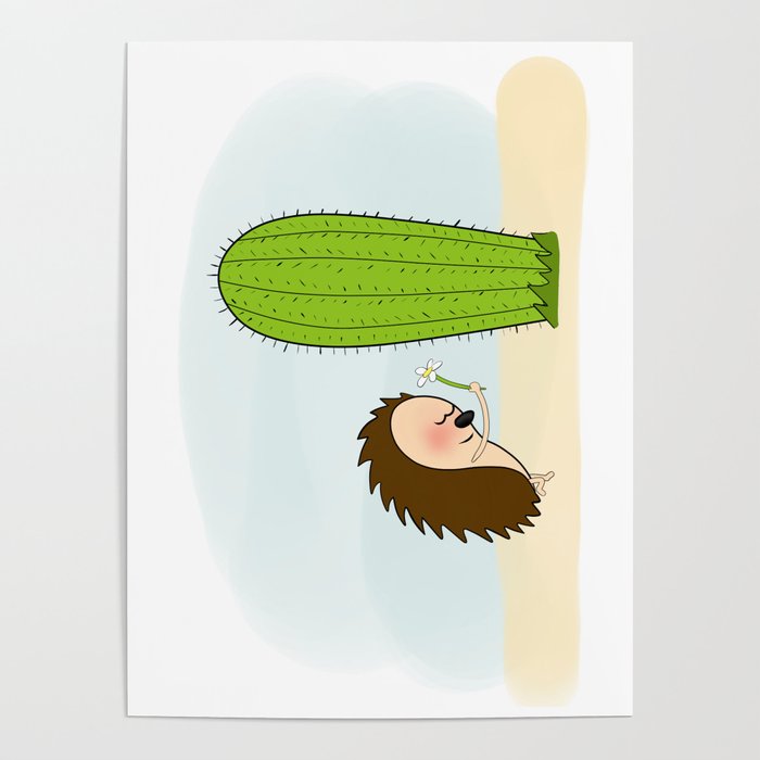 Lovestruck hedgehog Poster