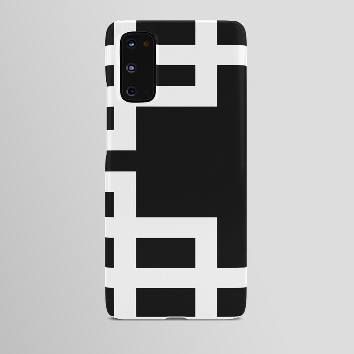 Black and white lines shapes pattern Android Case