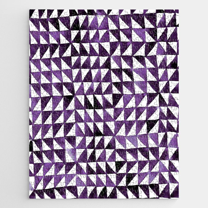 Triangle Grid purple Jigsaw Puzzle