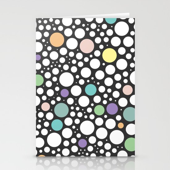 pastel puzzle bubble 3 Stationery Cards