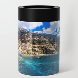 Coast line of Positano, Italy Can Cooler