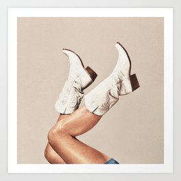 These Boots - Neutral / Beige Art Print