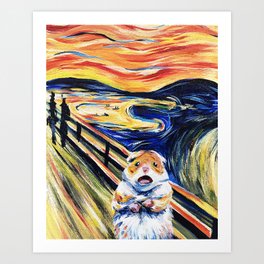 "The Screaming Hamster" Art Print