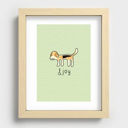 Cute Beagle Dog &joy Doodle Recessed Framed Print
