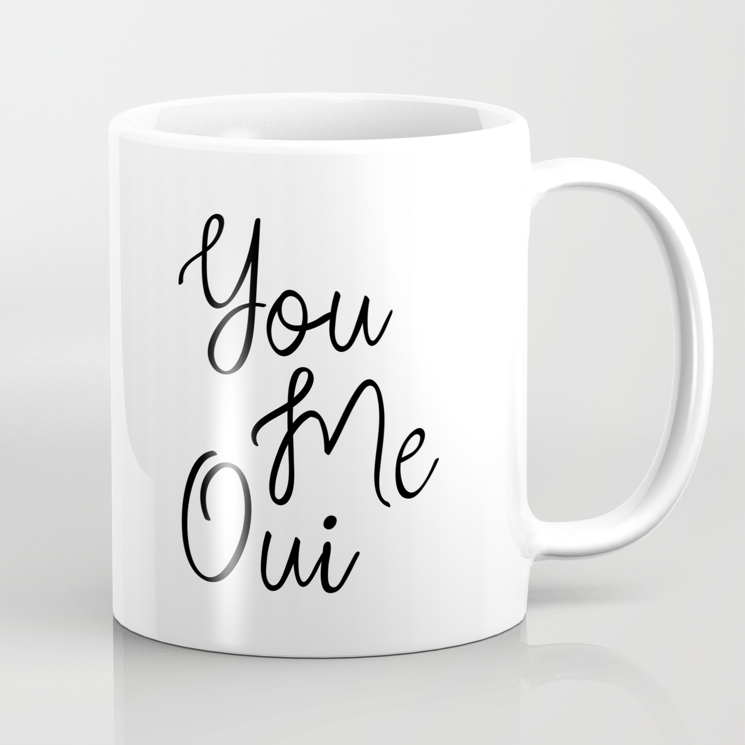 You Me Oui Love Quote Girly Wall Art French Words Romantic