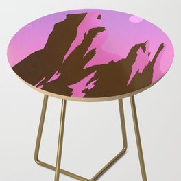 Purple Sunset Pink Mountains Landscape Side Table