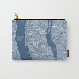 nyc big-apple map Carry-All Pouch | Liberty, Graphicdesign, Central Park, Cover, Typography, Big Apple, Blue, America, Nyc, Love New York 