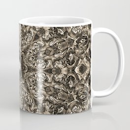 Brown confusion kaleidoscope mandala Coffee Mug