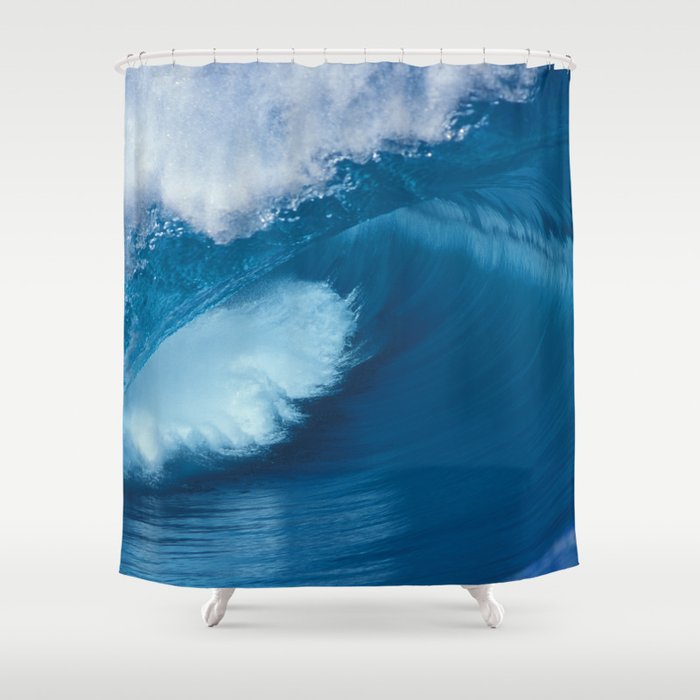 Teahupoo Tahiti Perfect Barrel Shower Curtain