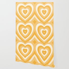 HeartBeat Pastel Yellow Wallpaper
