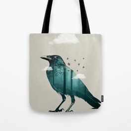 Teal Raven Tote Bag