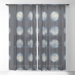 Shibori Moons Sheer Curtain