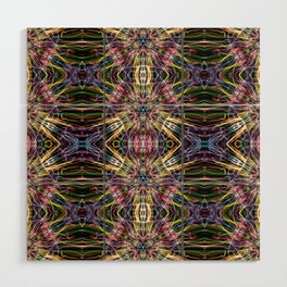 Liquid Light Series 79 ~ Rainbow Abstract Fractal Pattern Wood Wall Art