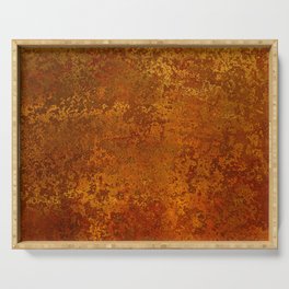 Vintage Copper Rust, Minimalist Art Serving Tray