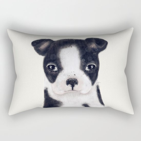 little boston terrier Rectangular Pillow