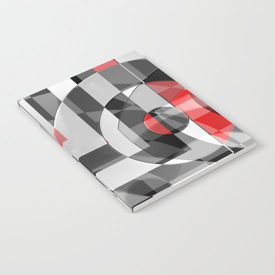 black and white meets red Version 1 Notebook