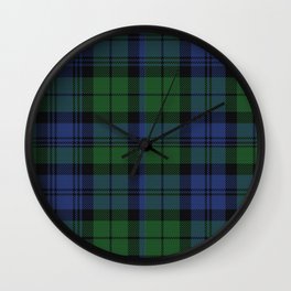 Clan Campbell Tartan Wall Clock | Blackwatch, Tartan, Historical, Graphicdesign, Green, Clan, Traditional, Scottish, Blue, Scotland 