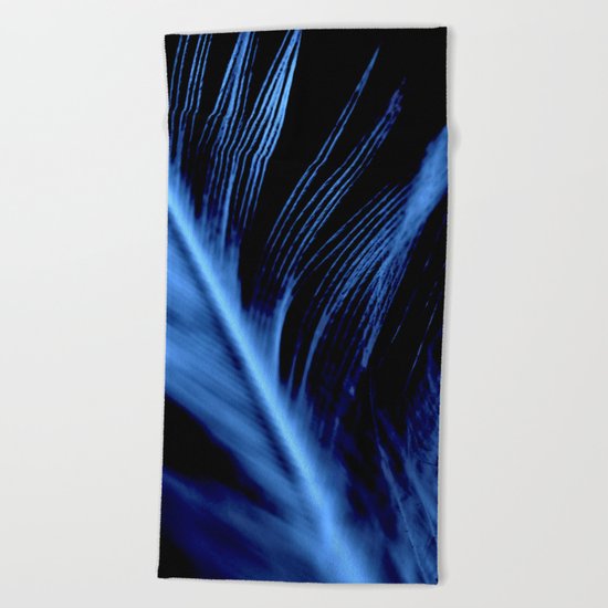 Blue Feather Beach Towel