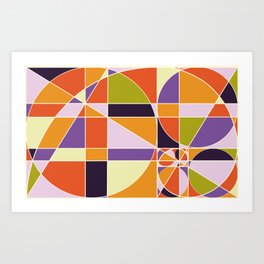 Colorful Golden Ratio Abstract Art Print