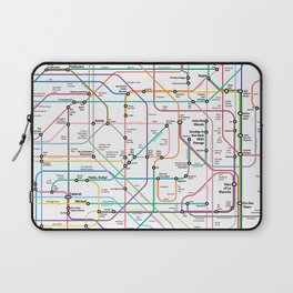 The Broadway Musical History Subway Map Laptop Sleeve