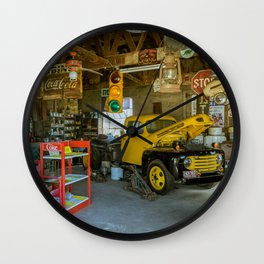 Tow Truck Garage at Restored Service Station on Route 66 in Missouri Wall Clock | Missouri, Us 66, Mother Road, Color, Gay Parita, Rt 66, Americana, Automotive, Paris Springs, Route 66 