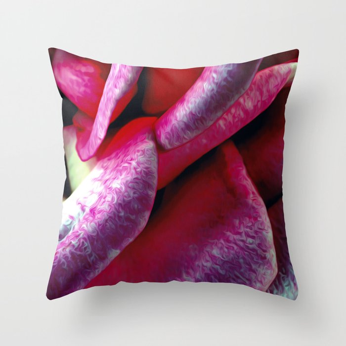 Psychedelic Rose Throw Pillow