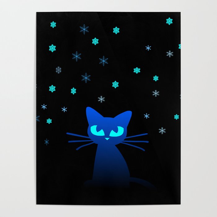 Glow in the Dark Cat Poster