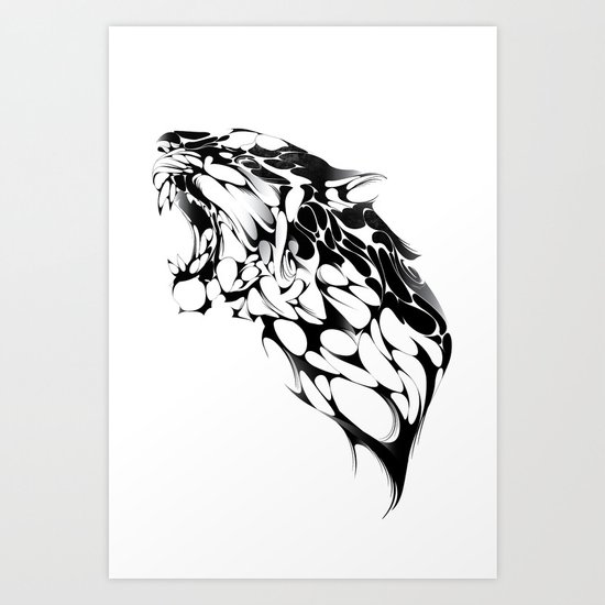 Tiger Growl Art Print