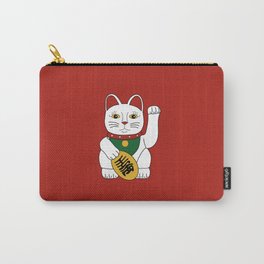 Maneki Neko - lucky cat - red Carry-All Pouch