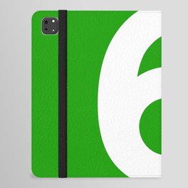 Number 6 (White & Green) iPad Folio Case