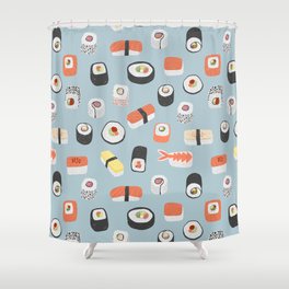 Sushi Roll Maki Nigiri Japanese Food Art Shower Curtain