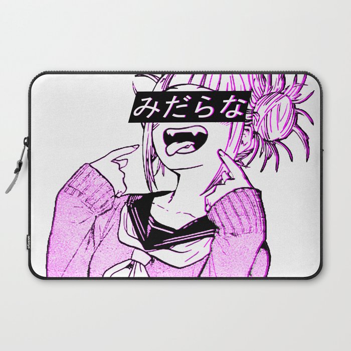 Lewd Sad Japanese Anime Aesthetic Laptop Sleeve By Poser Boy
